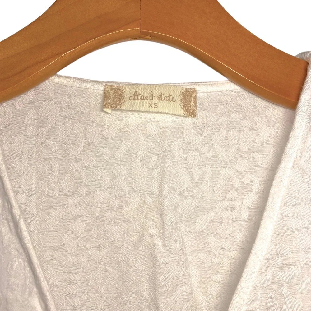 Altar’d State Off White Long Sleeve Crop Bell Sleeve Top / XS - Picture 2 of 6